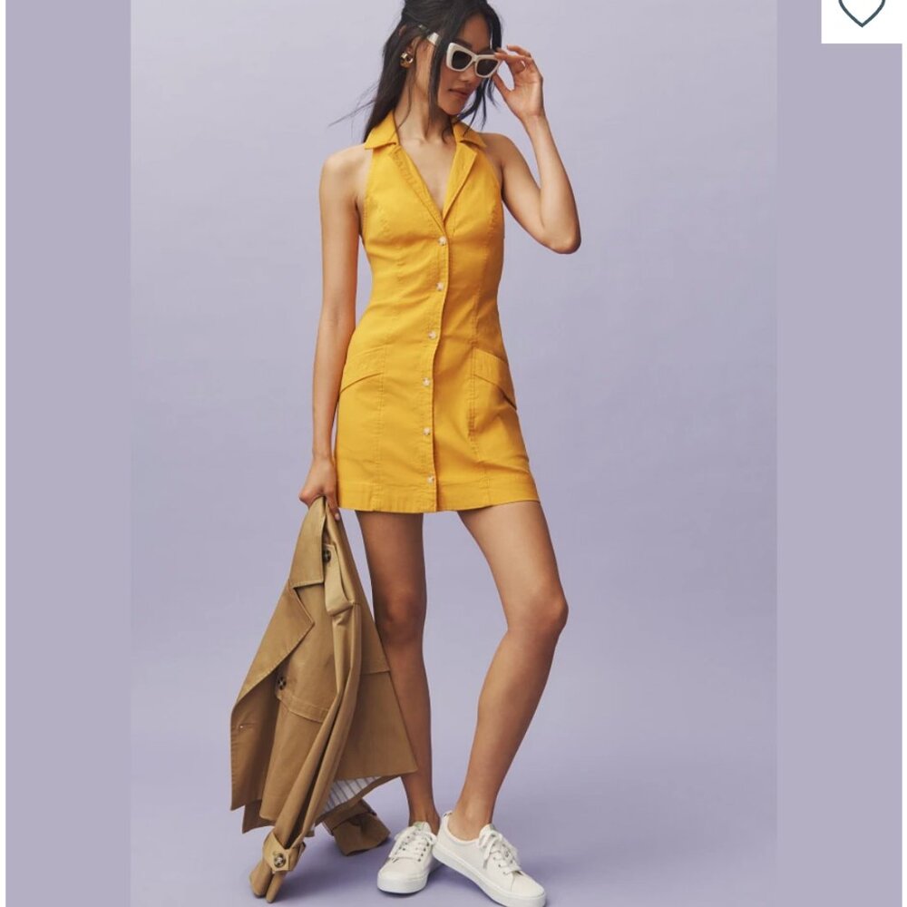 Anthropologie The Amelia Collared Mini Dress by Maeve